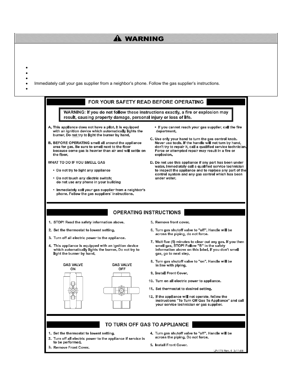 What to do if you smell gas | HTP 199-55SA User Manual | Page 2 / 56