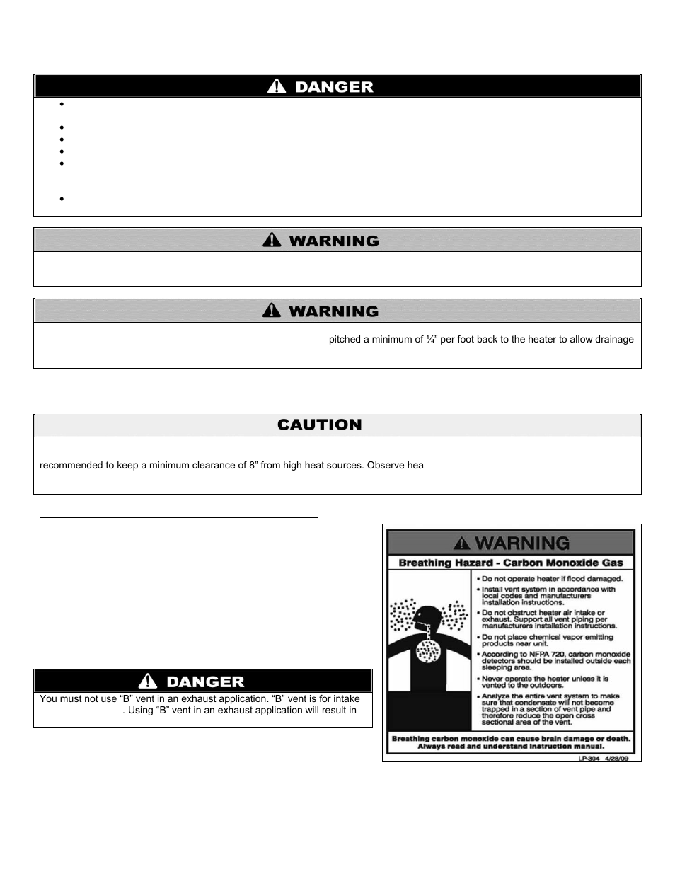 C. requirements for installation in canada, D. exhaust vent and intake pipe location | HTP 199-55SA User Manual | Page 26 / 56