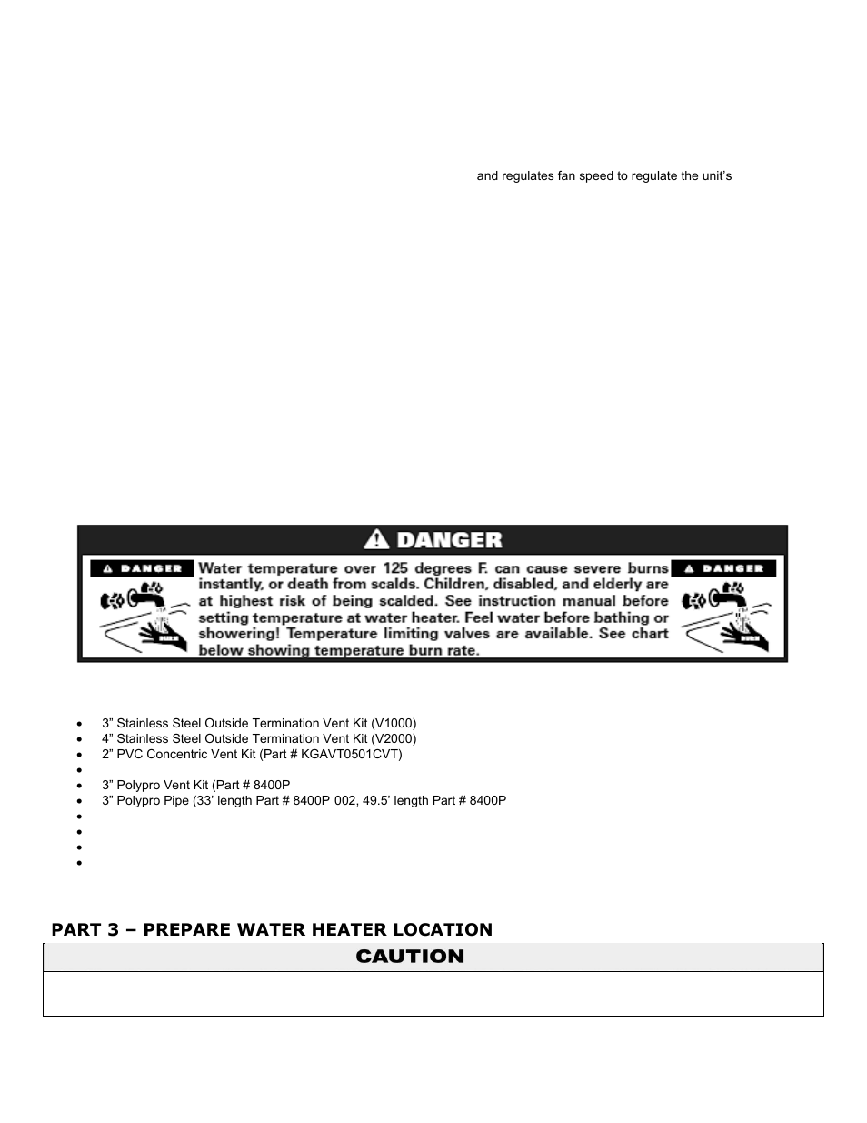 C. optional equipment, Part 3, Prepare water heater location | Part 3 – prepare water heater location | HTP 199-55SA User Manual | Page 8 / 56