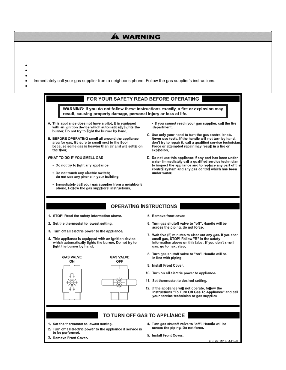 What to do if you smell gas | HTP PHR199-55C User Manual | Page 2 / 74