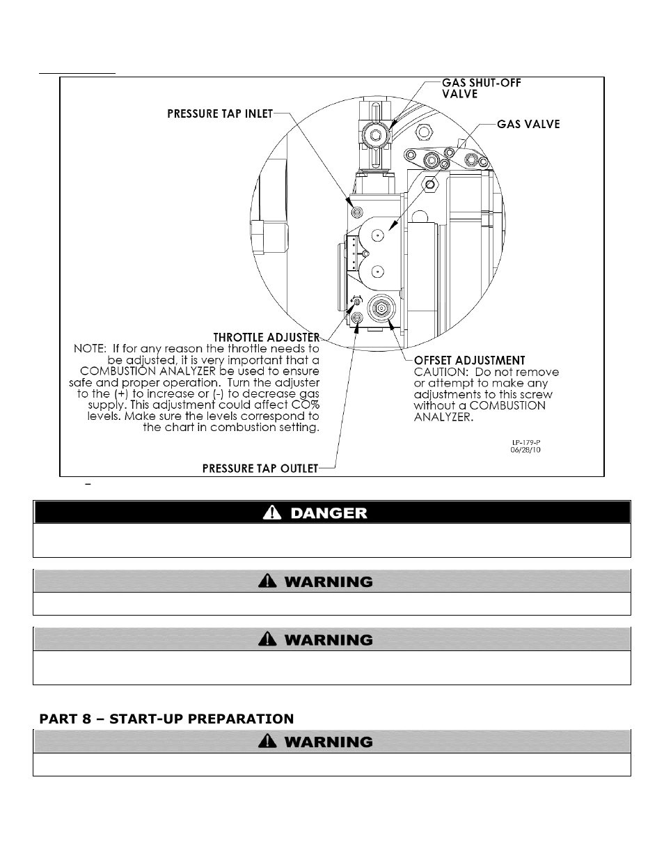 C. gas valve, Part 8, Start-up preparation | Part 8 – start-up preparation | HTP PHR199-55C User Manual | Page 54 / 74