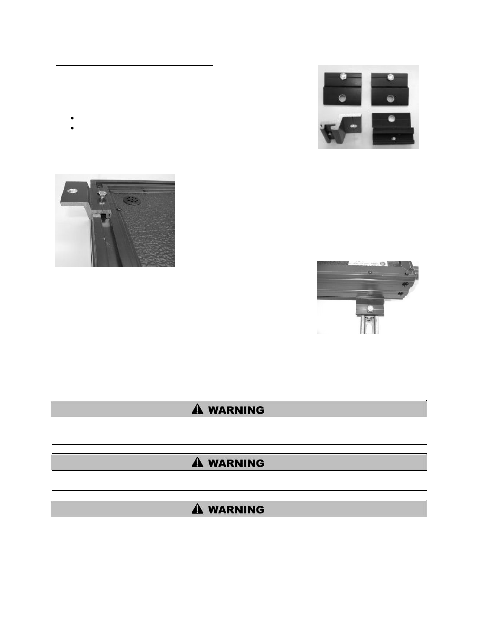 E. rack mounts (htp part # fp-rm), Installation, Part 5 – roof / wall attachment suggestions | HTP FP-40SC User Manual | Page 20 / 33