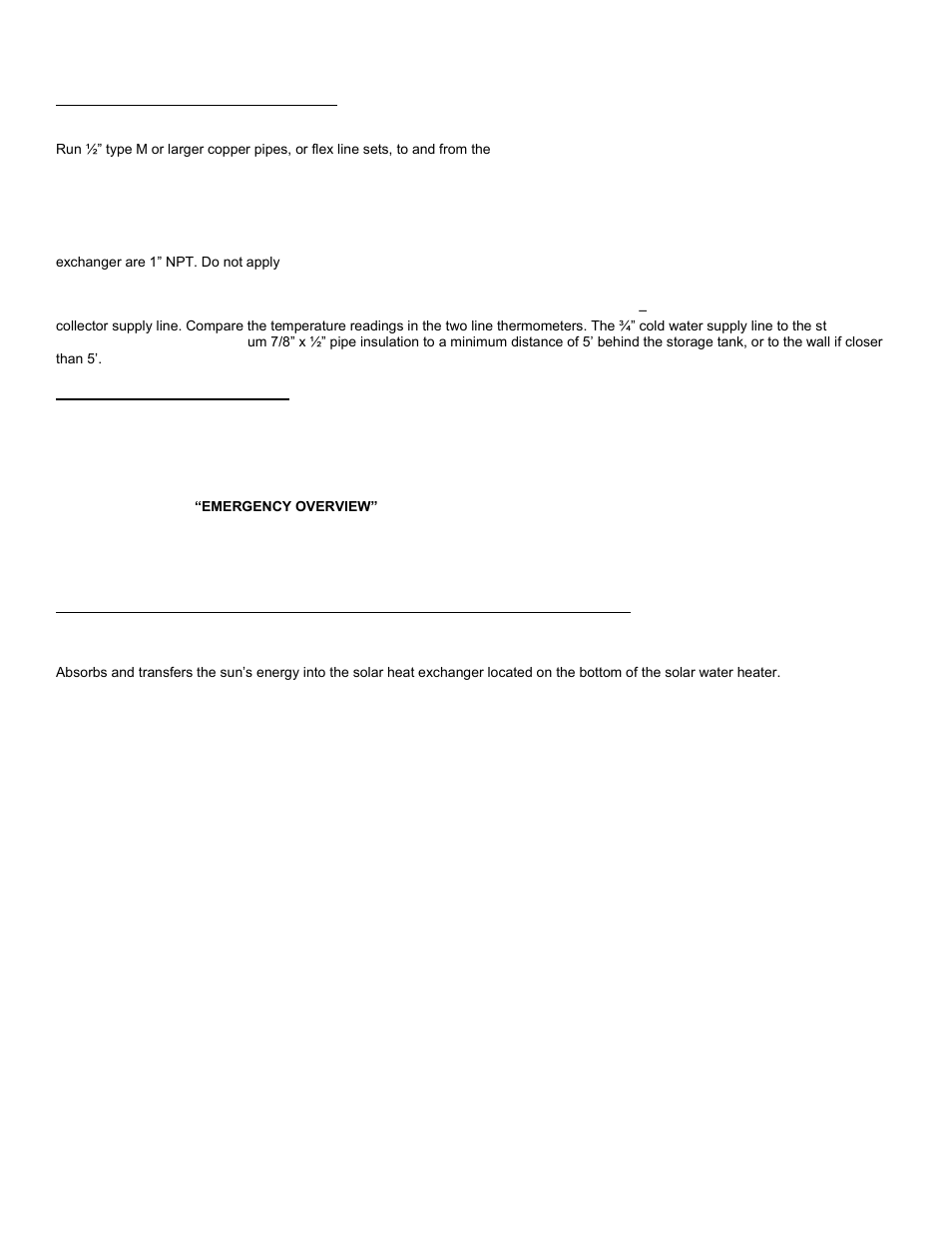 D. solar heat exchanger piping, E. tank sensor placement | HTP SSC-119SE User Manual | Page 19 / 39