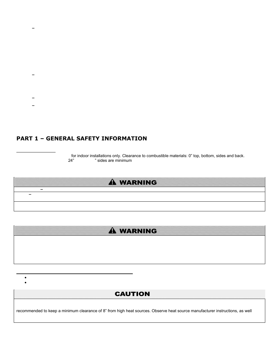 Part 1, General safety information, A. precautions | B. when servicing the water heating system, Part 1 – general safety information | HTP GL-175 User Manual | Page 3 / 12