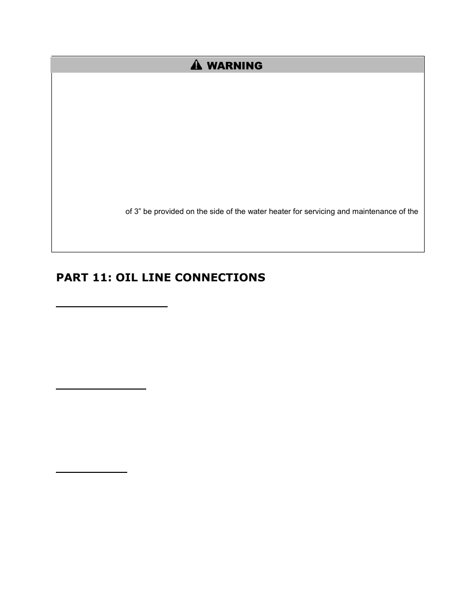 Part 11: oil line connections, A. single line system, B. two line system | C. suction line | HTP Oil-Fired Water Heater User Manual | Page 13 / 18
