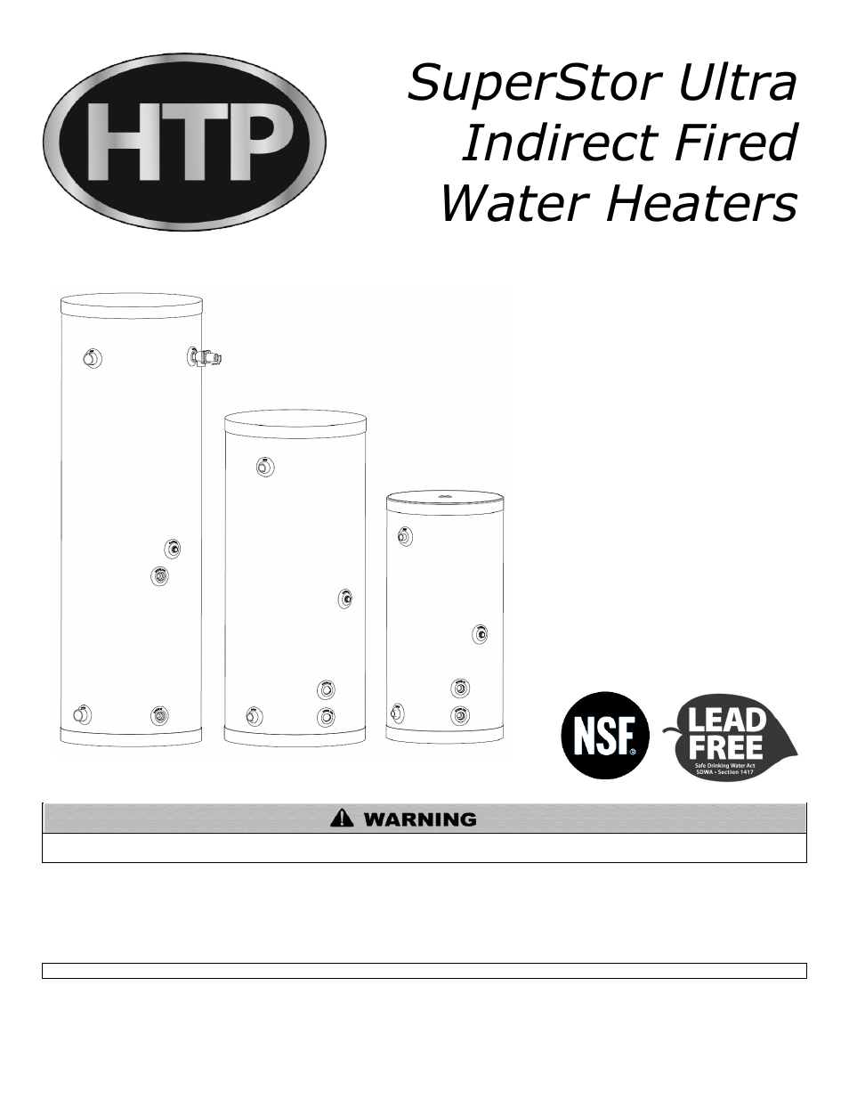 HTP SuperStor Ultra Indirect Fired Water Heaters User Manual | 35 pages