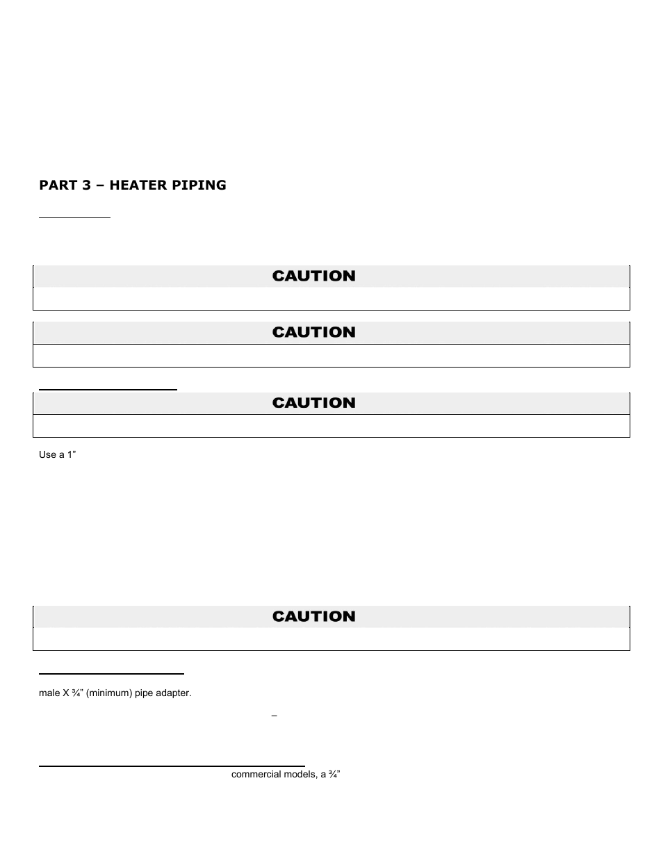 Part 3, Heater piping, A. plumbing | B. boiler connections, C. domestic piping inlet, D. temperature and pressure relief valve, Part 3 – heater piping | HTP SuperStor Ultra Indirect Fired Water Heaters User Manual | Page 11 / 35