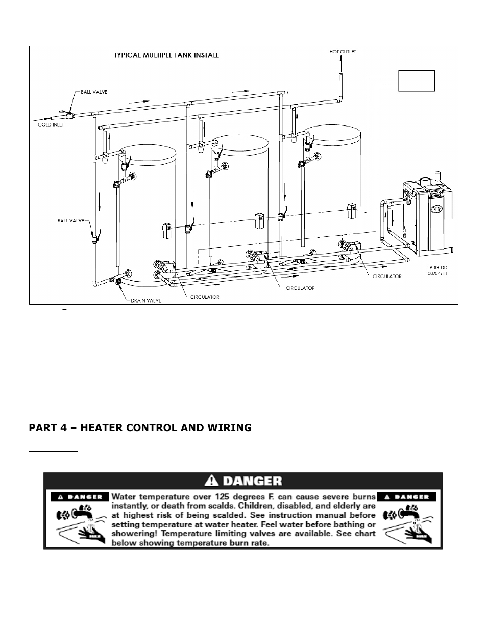 Part 4, Heater control and wiring, A. control | B. wiring, Part 4 – heater control and wiring | HTP SuperStor Ultra Indirect Fired Water Heaters User Manual | Page 23 / 35