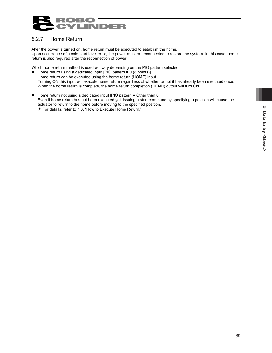 7 home return | IAI America ERC2 User Manual | Page 103 / 188