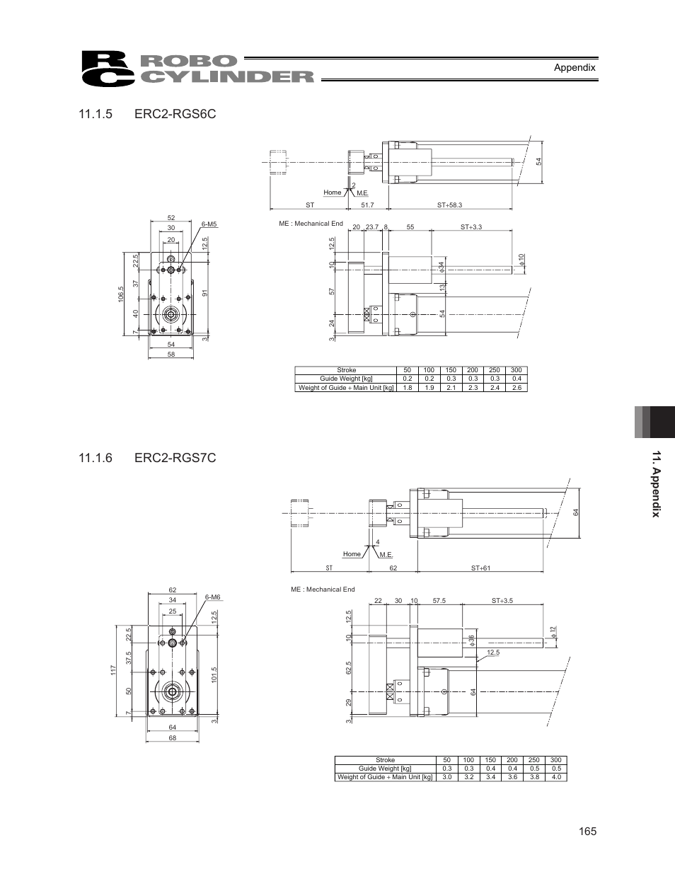 Example of basic erc2 positioning sequence, Erc-rgsc, Appendix | 152 appendix | IAI America ERC2 User Manual | Page 179 / 188