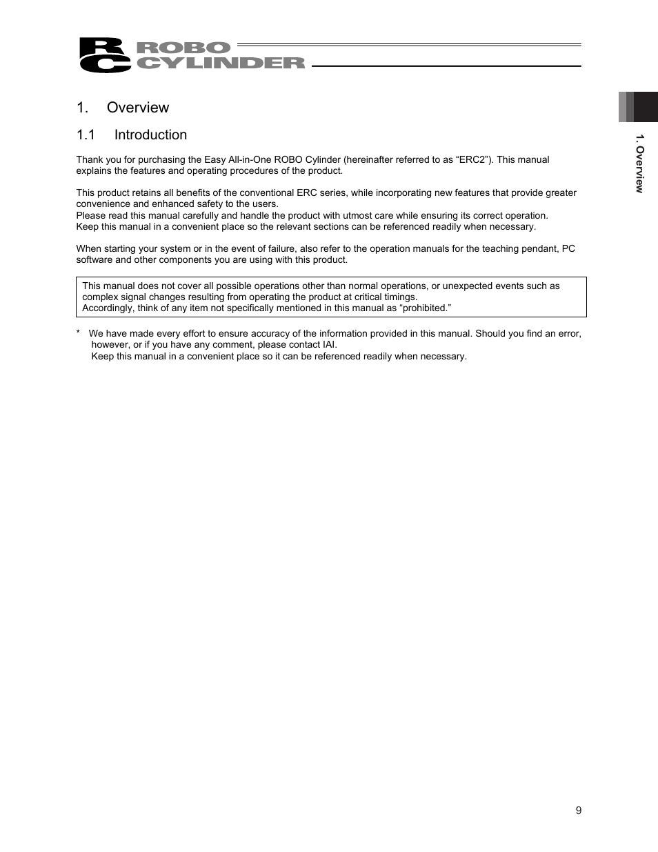 Overview, 1 introduction | IAI America ERC2 User Manual | Page 23 / 188