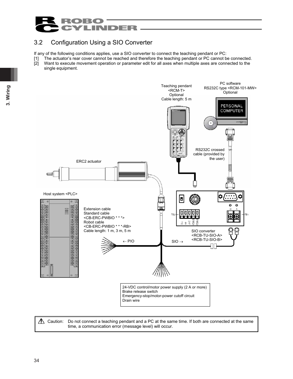 2 configuration using a sio converter | IAI America ERC2 User Manual | Page 48 / 188
