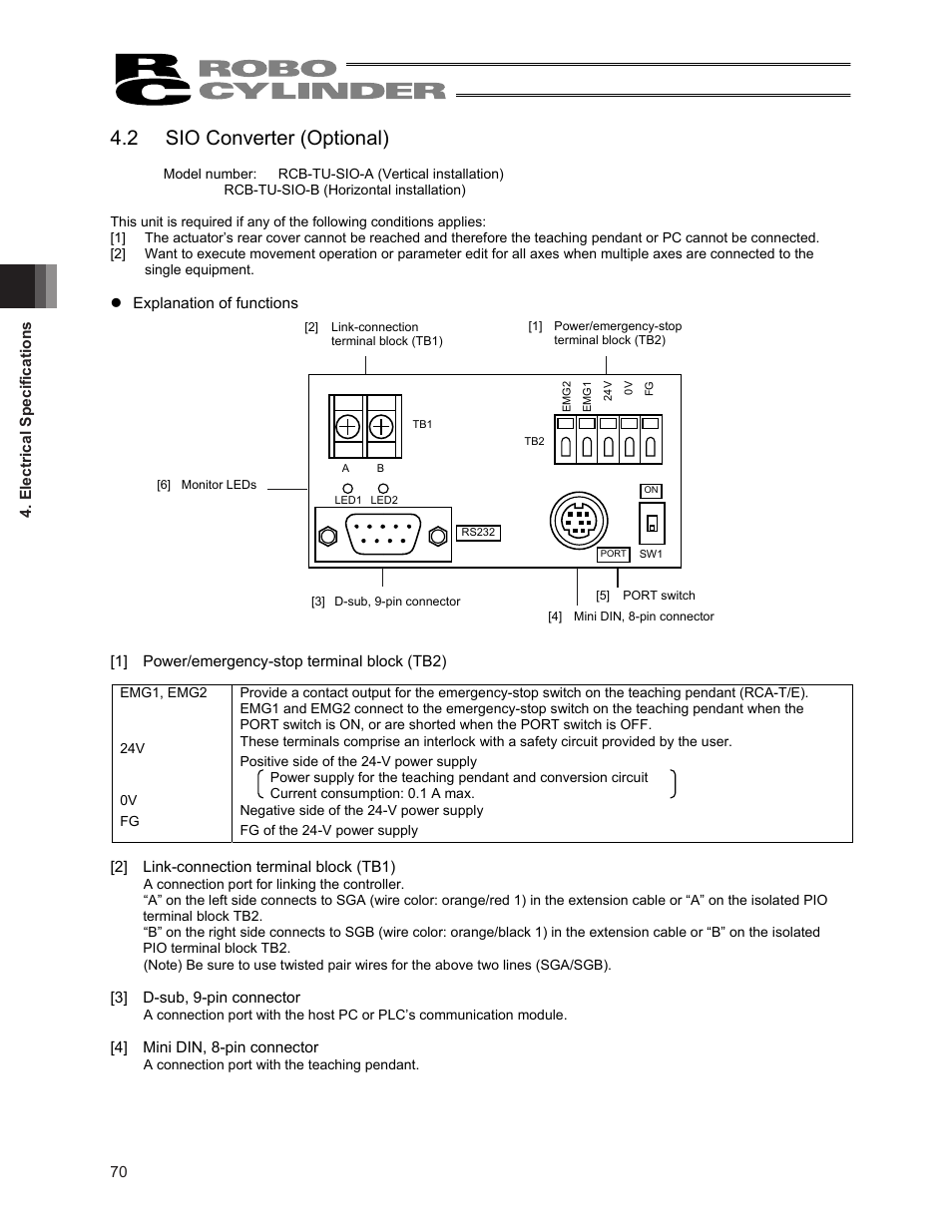 2 sio converter (optional) | IAI America ERC2 User Manual | Page 84 / 188