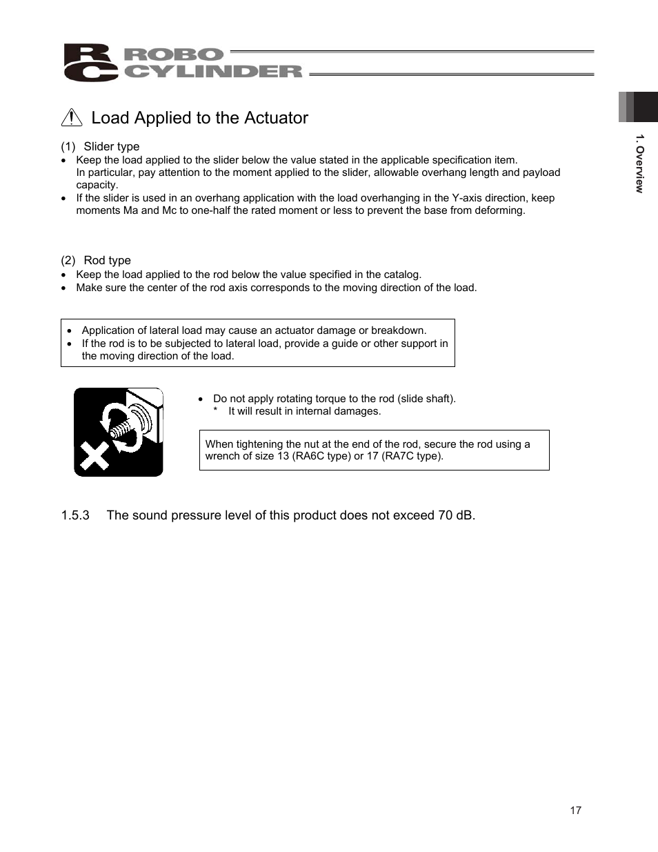 Load applied to the actuator | IAI America ERC2 User Manual | Page 27 / 138