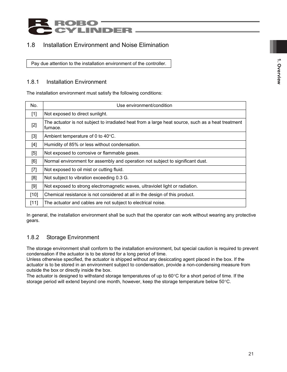 8 installation environment and noise elimination | IAI America ERC2 User Manual | Page 31 / 138