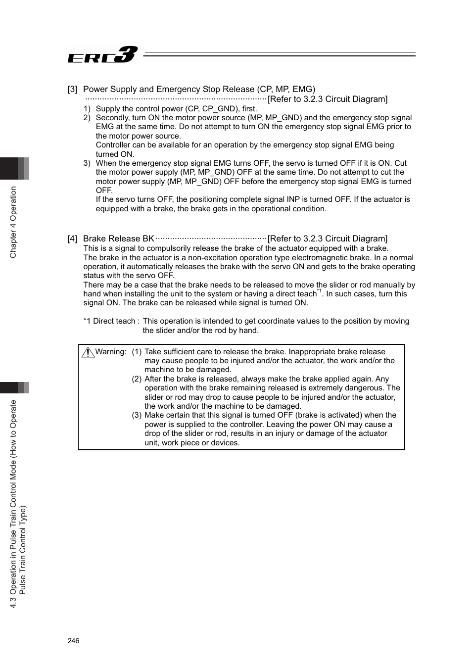 4] brake release bk | IAI America ERC3 User Manual | Page 256 / 438