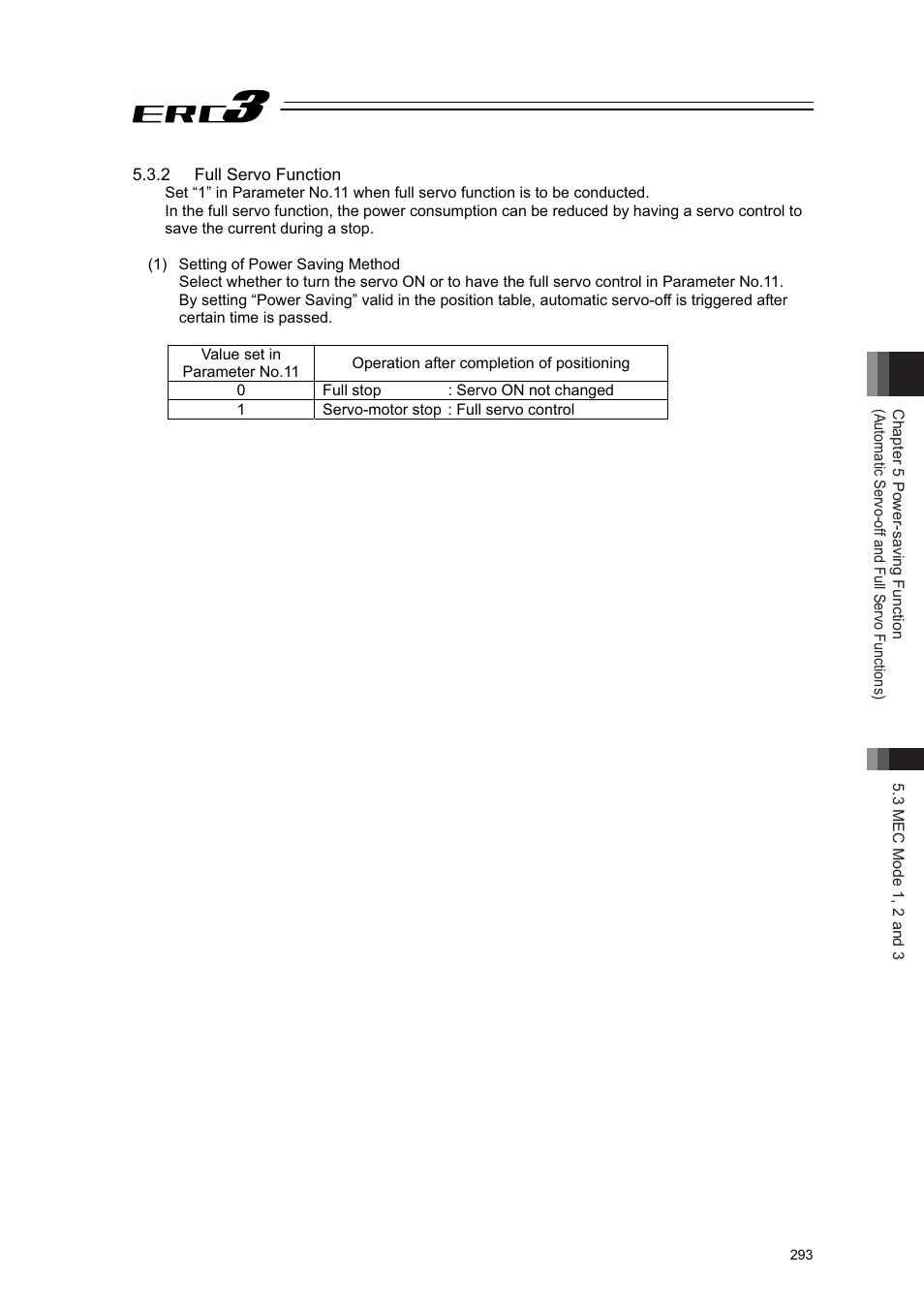 2 full servo function | IAI America ERC3 User Manual | Page 303 / 438