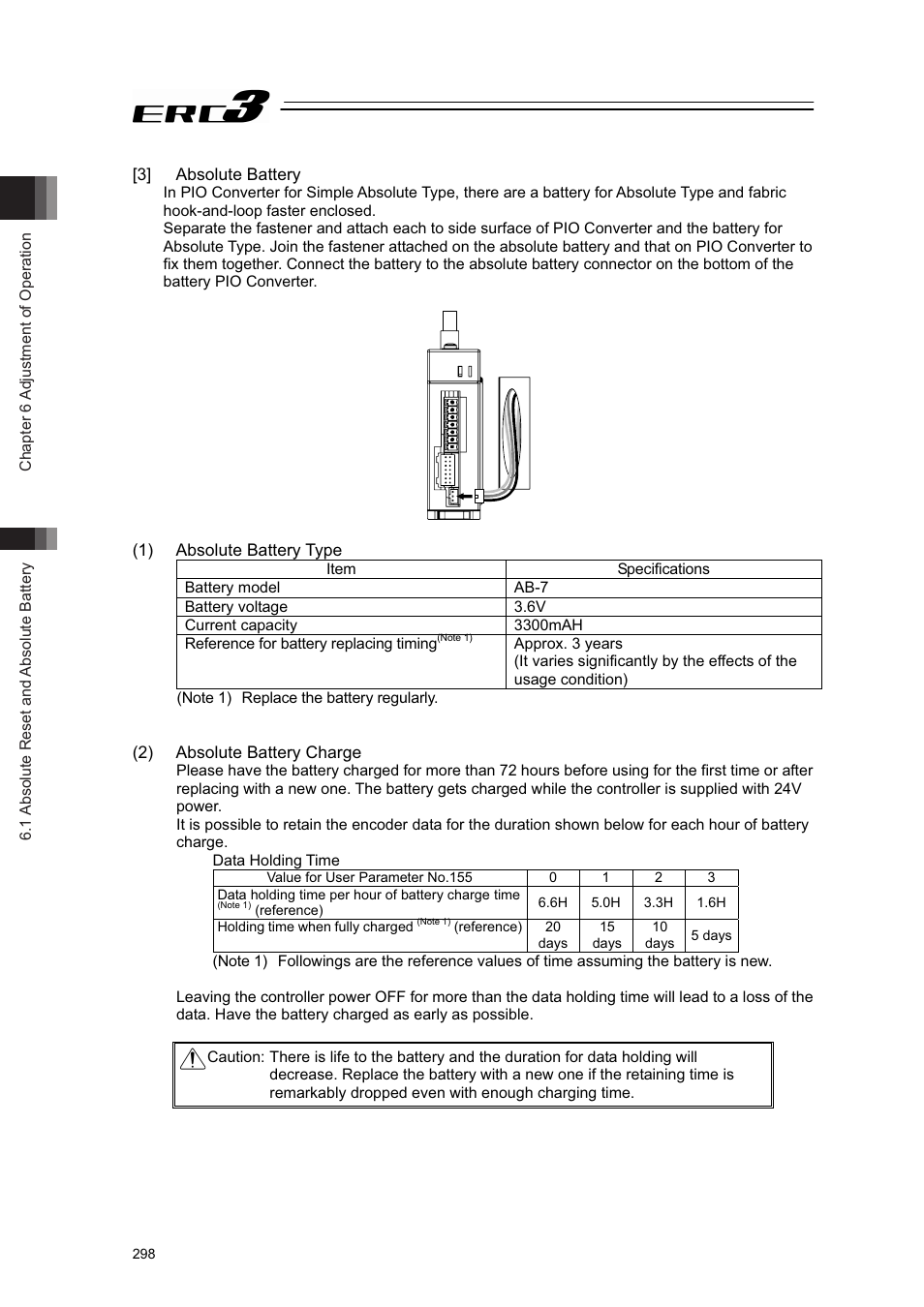 3] absolute battery | IAI America ERC3 User Manual | Page 308 / 438