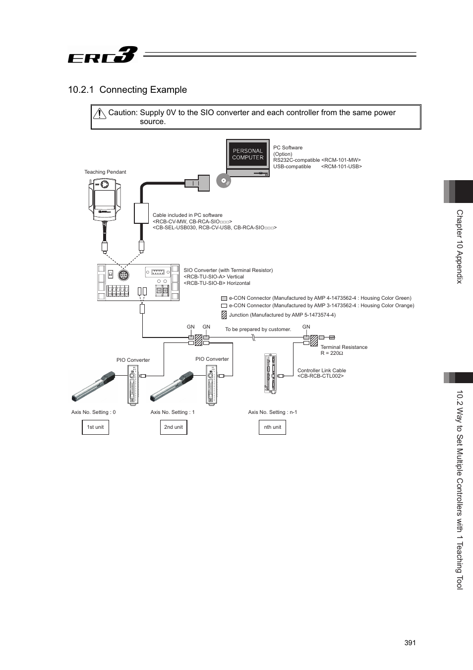 1 connecting example | IAI America ERC3 User Manual | Page 401 / 438