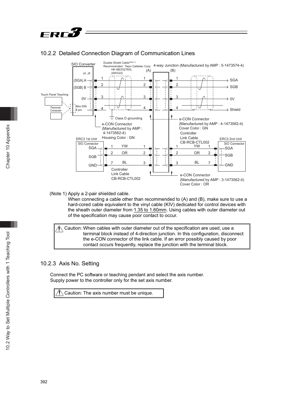 3 axis no. setting | IAI America ERC3 User Manual | Page 402 / 438