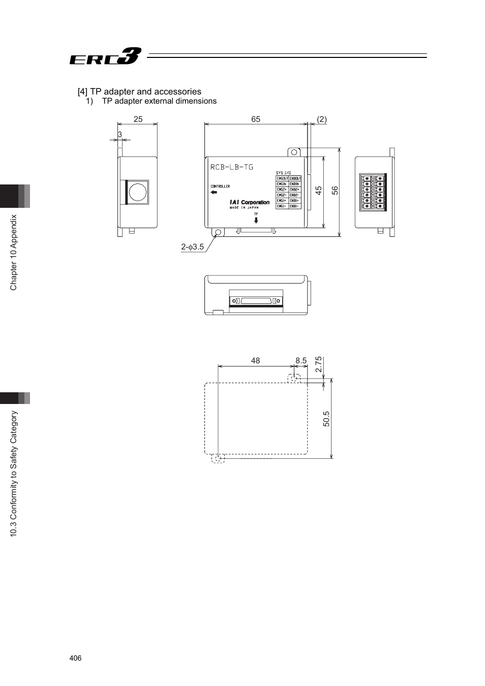 4] tp adapter and accessories | IAI America ERC3 User Manual | Page 416 / 438