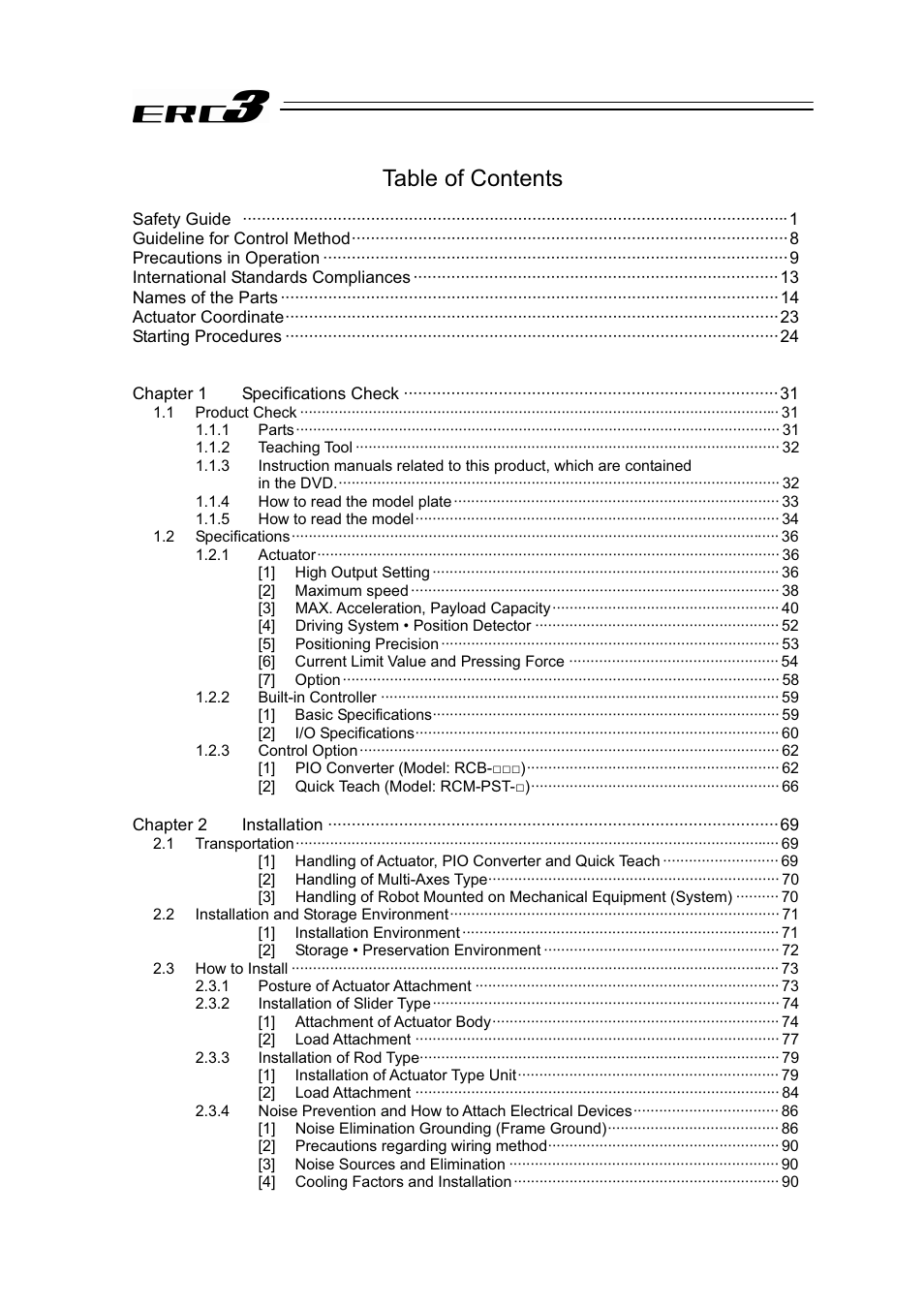 IAI America ERC3 User Manual | Page 5 / 438