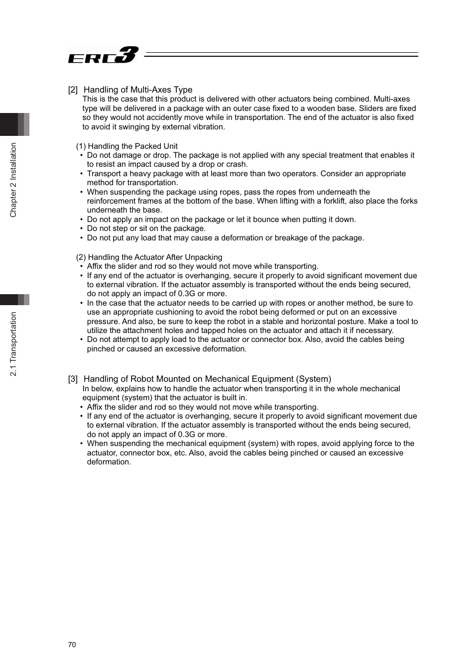 2] handling of multi-axes type | IAI America ERC3 User Manual | Page 80 / 438