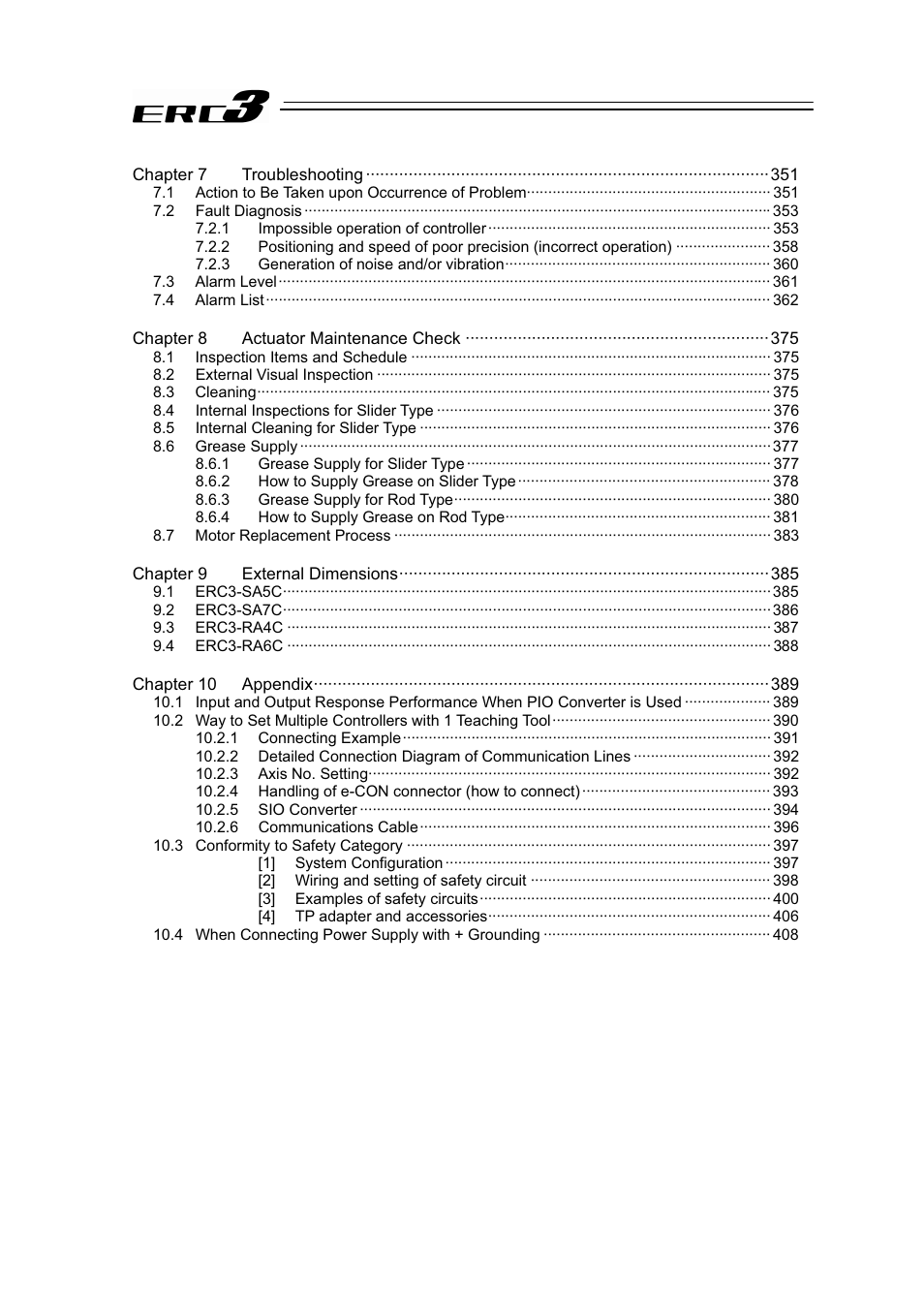 IAI America ERC3 User Manual | Page 9 / 438