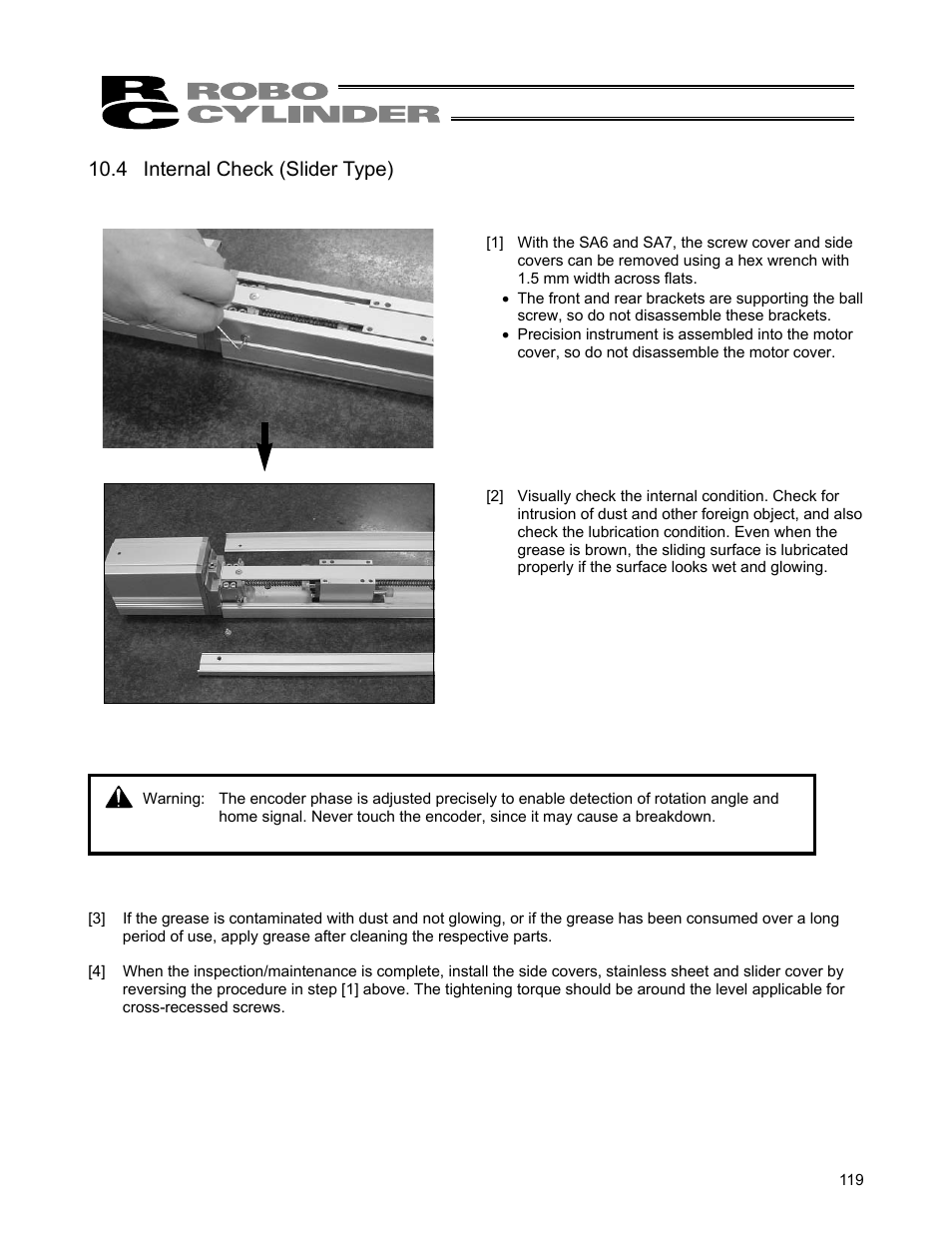 4 internal check (slider type) | IAI America ERC User Manual | Page 139 / 153
