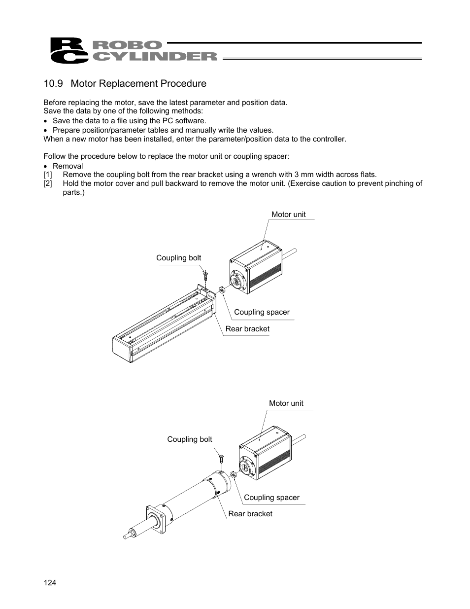 9 motor replacement procedure | IAI America ERC User Manual | Page 144 / 153