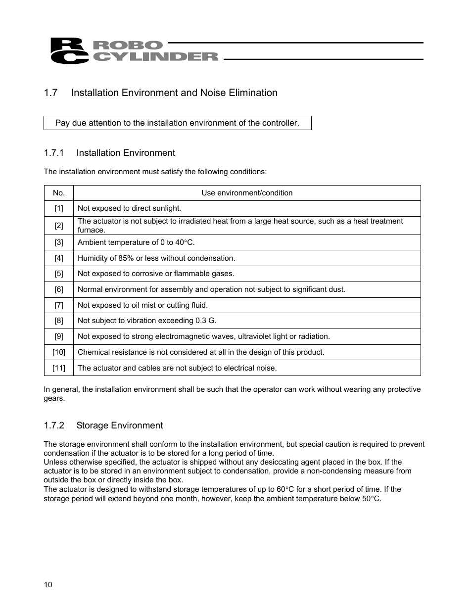 7 installation environment and noise elimination | IAI America ERC User Manual | Page 30 / 153