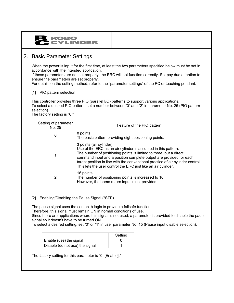 Caution, Basic parameter settings | IAI America ERC User Manual | Page 5 / 153