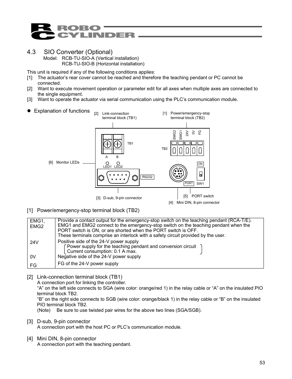 3 sio converter (optional) | IAI America ERC User Manual | Page 73 / 153
