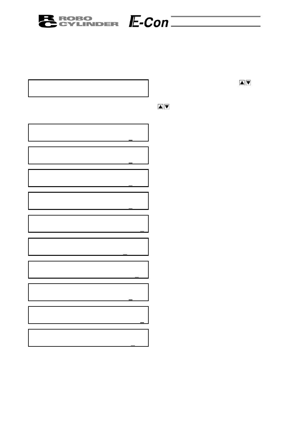 User parameter | IAI America RCA-P User Manual | Page 36 / 42