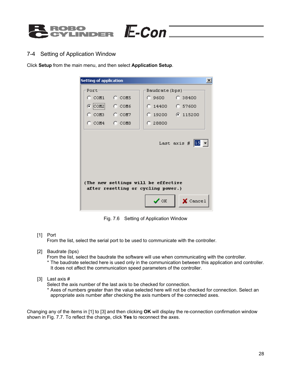 4 setting of application window | IAI America RCB-101-MW User Manual | Page 33 / 38