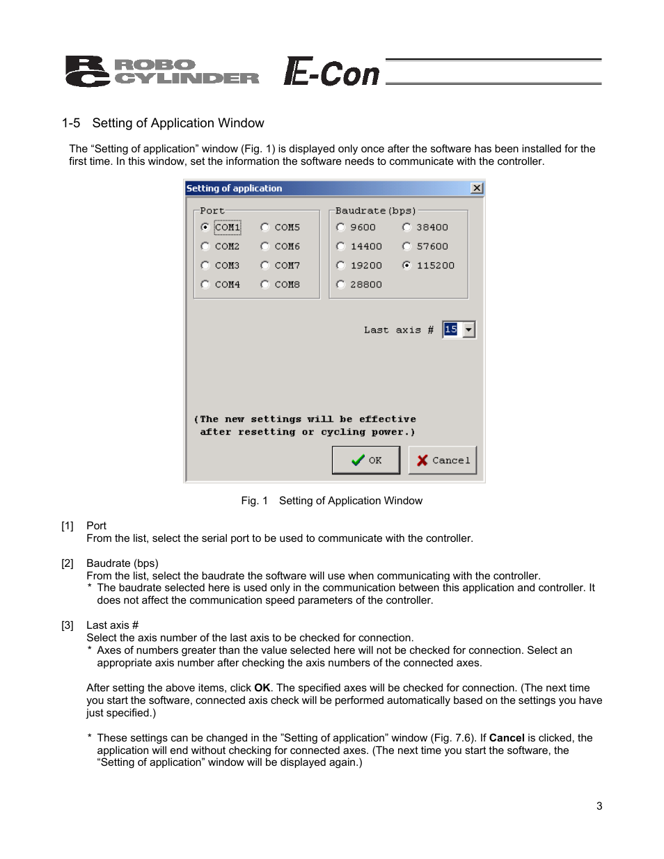 5 setting of application window | IAI America RCB-101-MW User Manual | Page 8 / 38