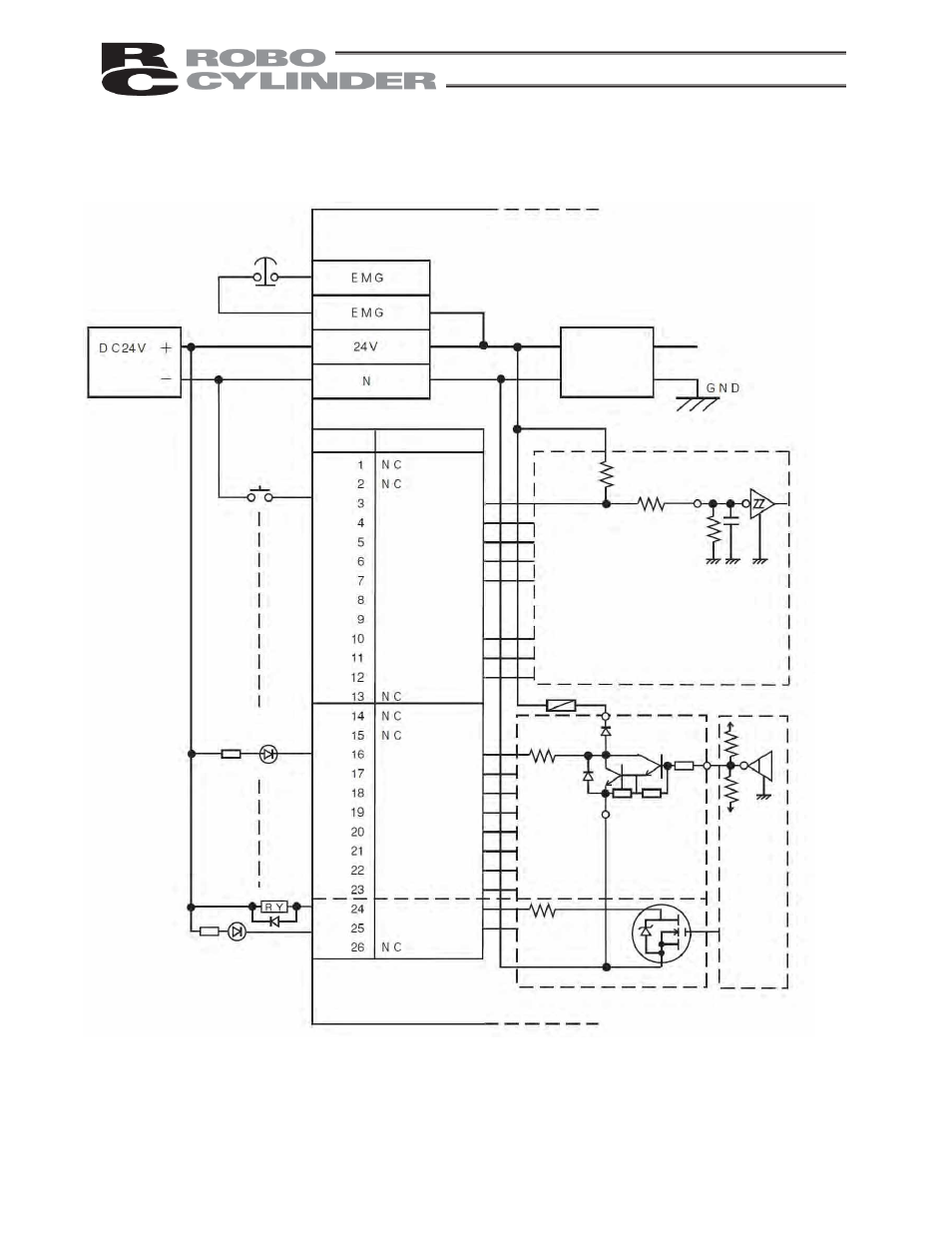 27 noise filter, Pin no, Power i/o circuits | IAI America RCS-E User Manual | Page 43 / 102