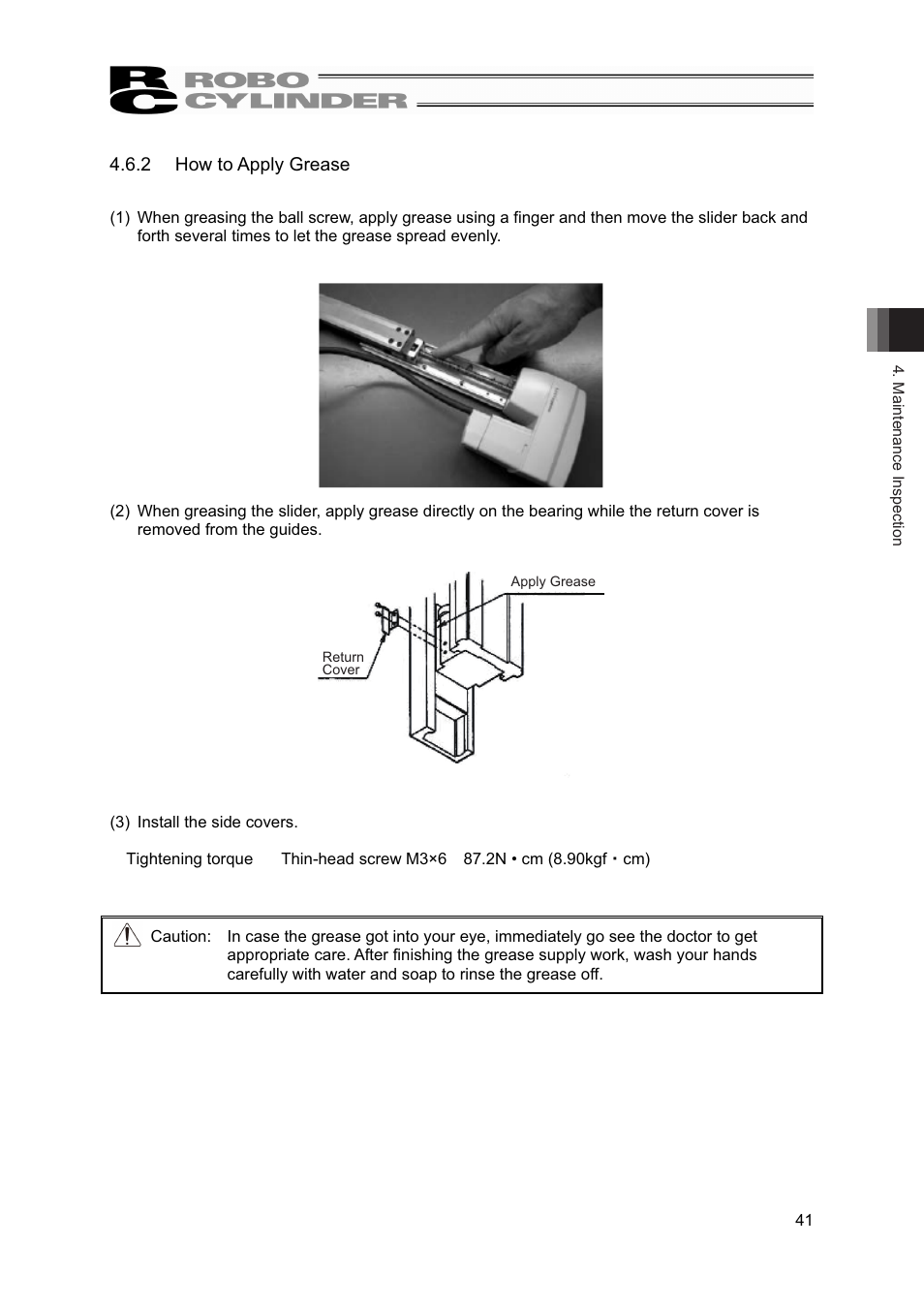 2 how to apply grease | IAI America RCS2-A6R User Manual | Page 47 / 72