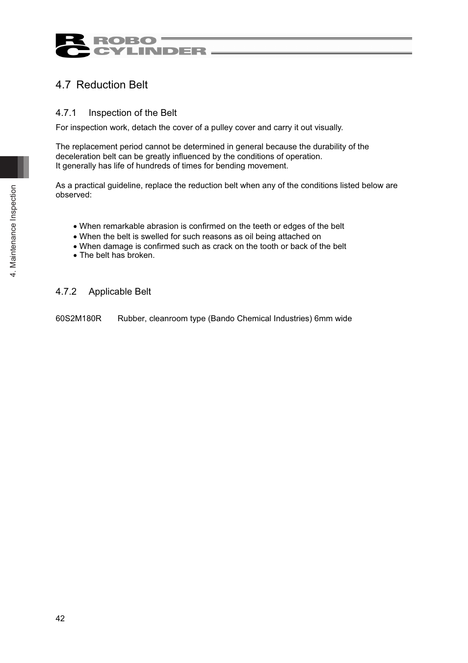 7 reduction belt | IAI America RCS2-A6R User Manual | Page 48 / 72