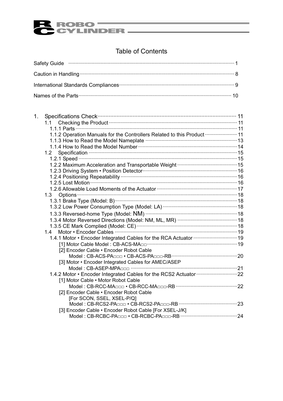 IAI America RCS2-A6R User Manual | Page 5 / 72