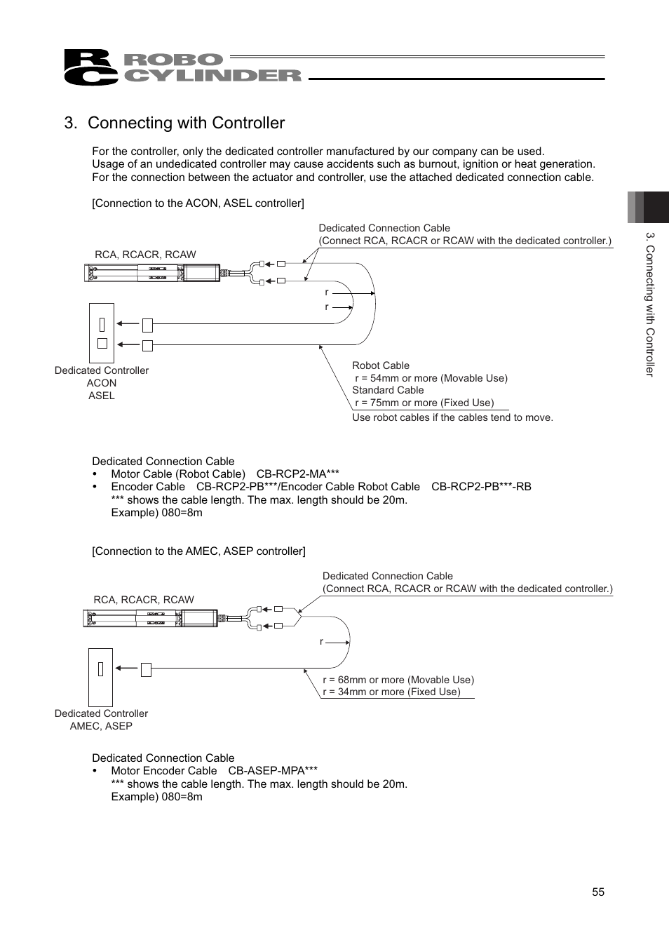 Connecting with controller | IAI America RCAW User Manual | Page 61 / 114