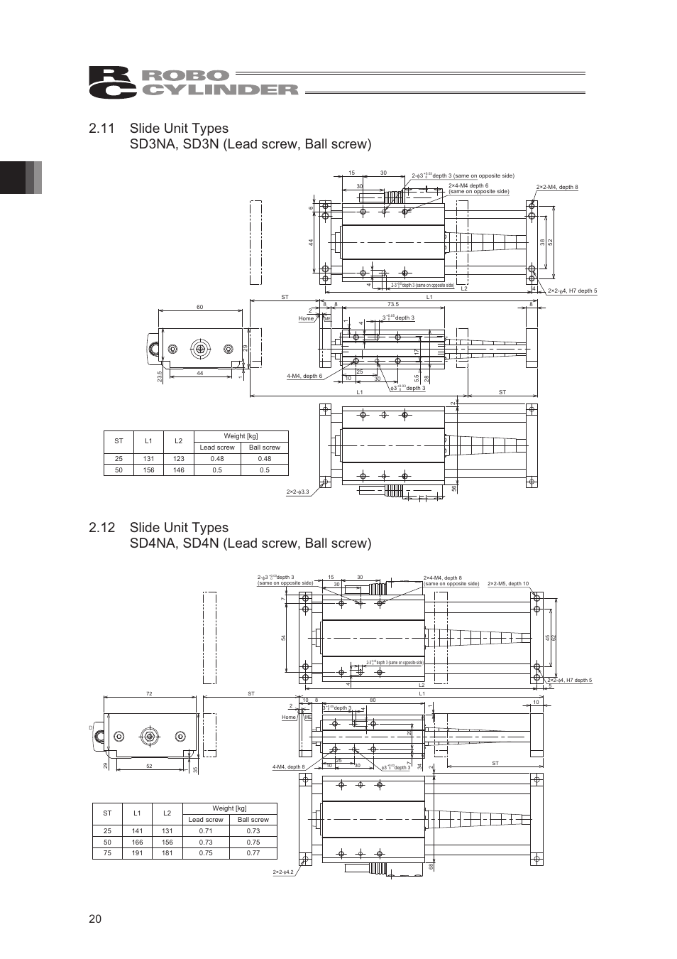 External diagrams 20 | IAI America RCA2-SD4N User Manual | Page 28 / 100
