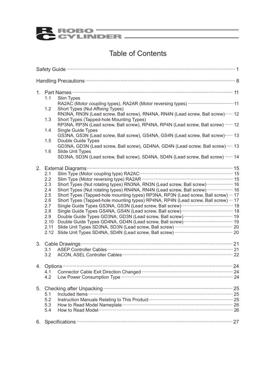 IAI America RCA2-SD4N User Manual | Page 5 / 100