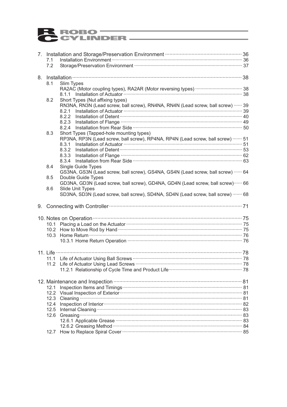IAI America RCA2-SD4N User Manual | Page 6 / 100