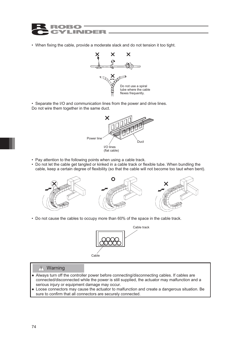 Warning | IAI America RCA2-SD4N User Manual | Page 82 / 100