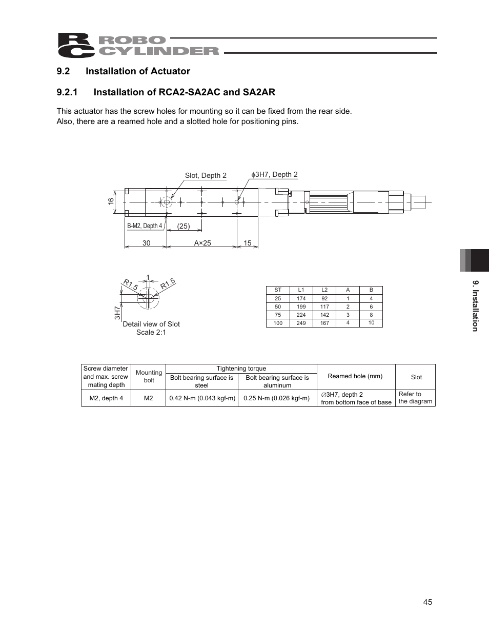 2 installation of actuator | IAI America RCA2-SA6R User Manual | Page 53 / 92