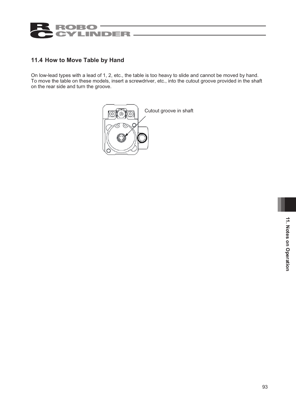 4 how to move table by hand | IAI America RCA2-TW4N User Manual | Page 101 / 134