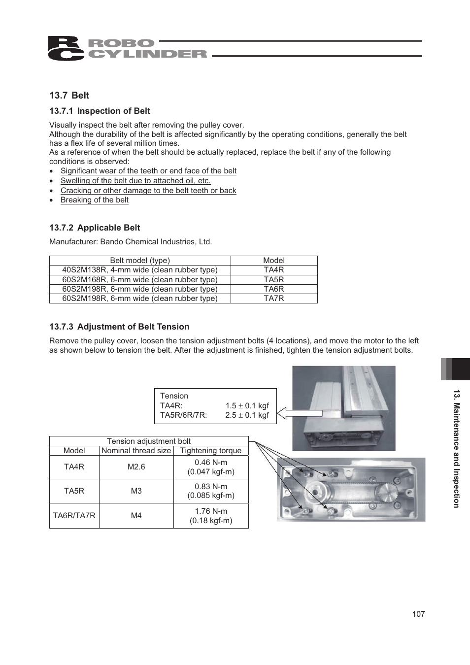 7 belt | IAI America RCA2-TW4N User Manual | Page 115 / 134