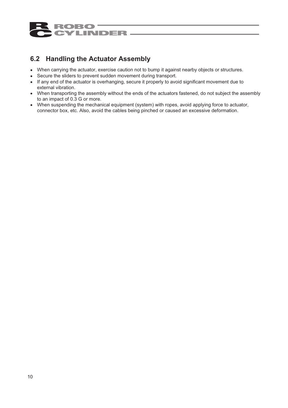 2 handling the actuator assembly | IAI America RCA2-TW4N User Manual | Page 18 / 134