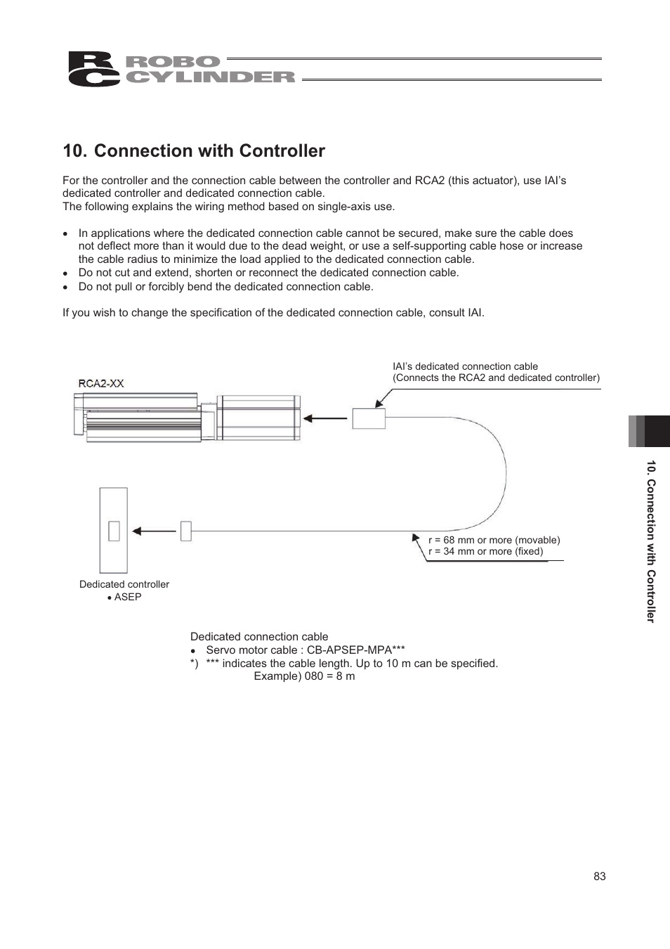 Connection with controller | IAI America RCA2-TW4N User Manual | Page 91 / 134